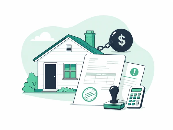 House with tax liens or back taxes owed